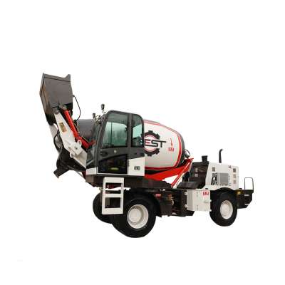 5 m3 self loading hydraulic concrete mixer truck