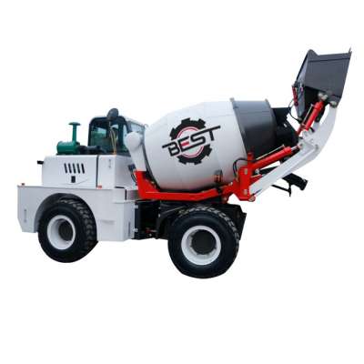 2m3 small automatic feeding hydraulic concrete mixer truck