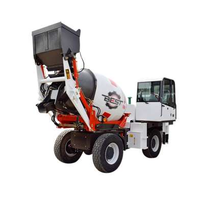 3 cubic meters self loading hydraulic concrete mixer truck